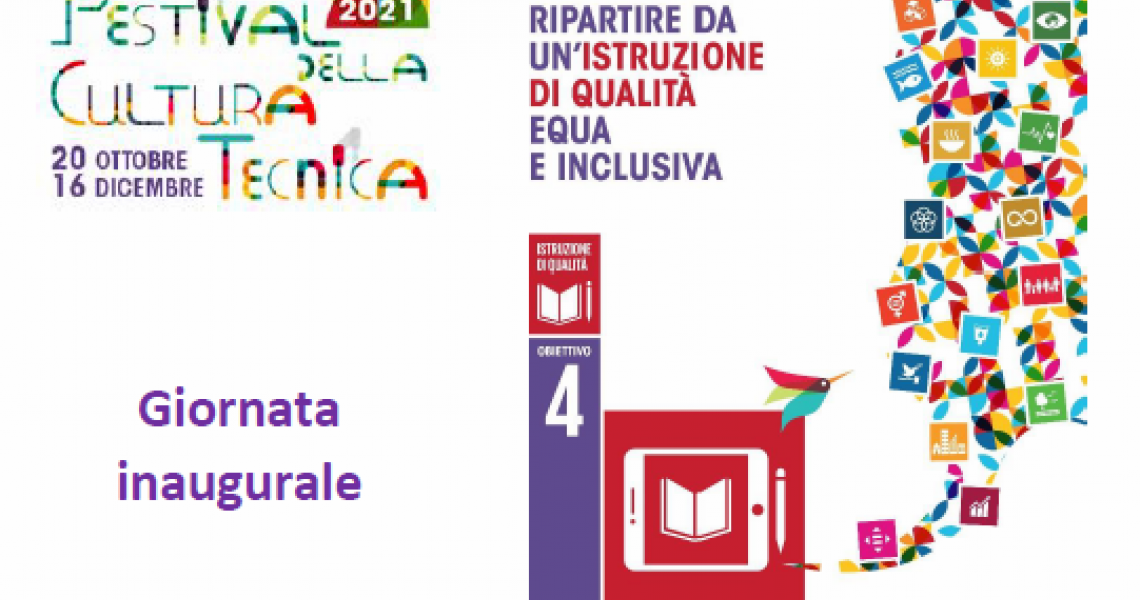 FESTIVAL DELLA CULTURA TECNICA ............ 20 ottobre, si parte FESTIVAL DELLA CULTURA TECNICA ............ 20 ottobre, si parte